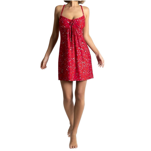 Secret Treasures Other - Secret Treasures Womens S Chemise Nightie Gown Split Back Lace Hearts Valentines